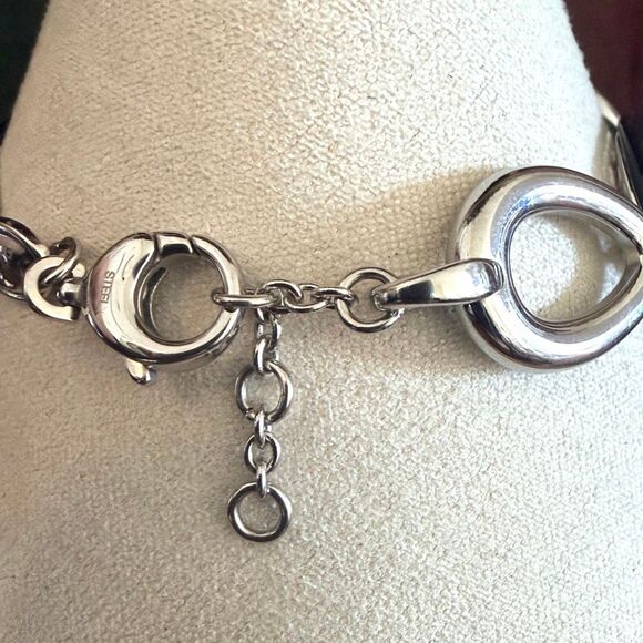 Fossil Stainless Steel Brown Resin Link Bracelet - Picture 6 of 10